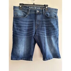 Buffalo David‎ Bitton Evan-X Denim Shorts Distressed Blue Jean Shorts 36